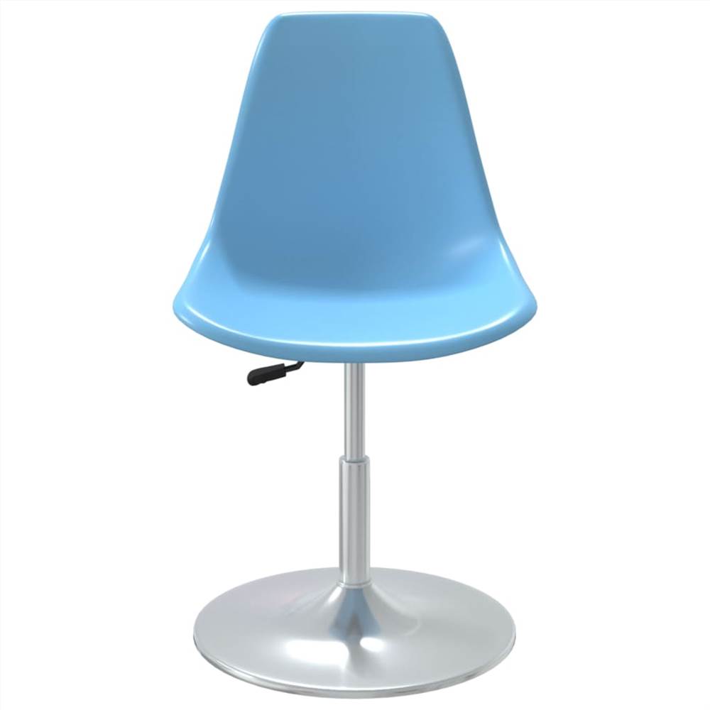Swivel Dining Chairs 4 pcs Blue PP