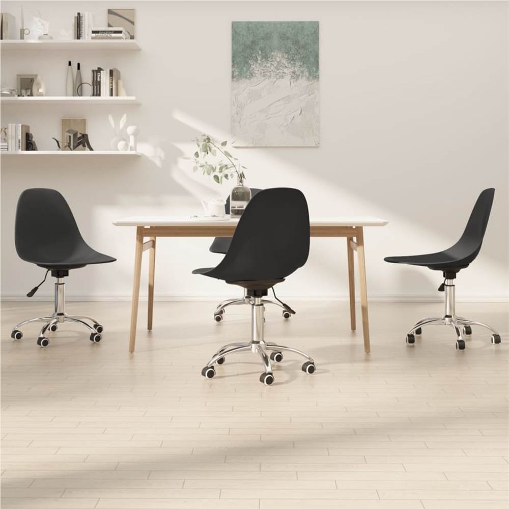 

Swivel Dining Chairs 4 pcs Light Grey PP