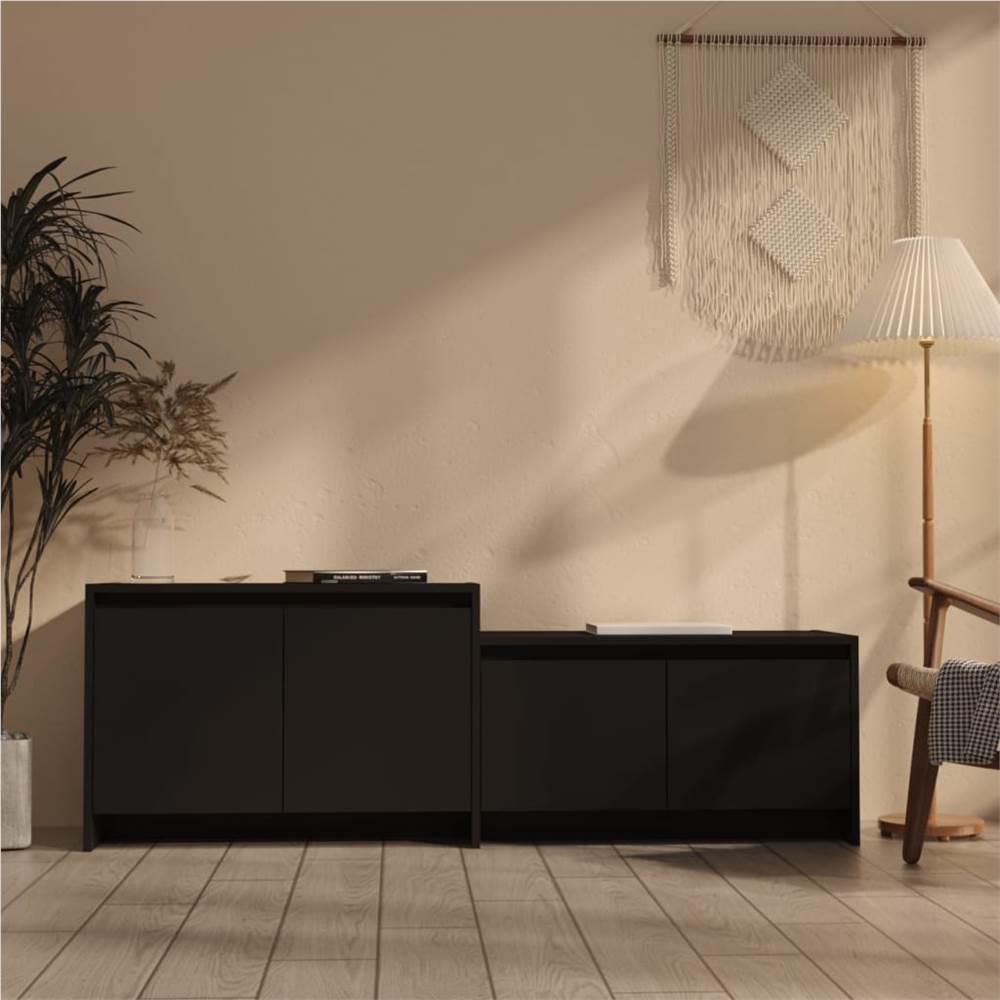 

TV Cabinet Black 146.5x35x50 cm Chipboard