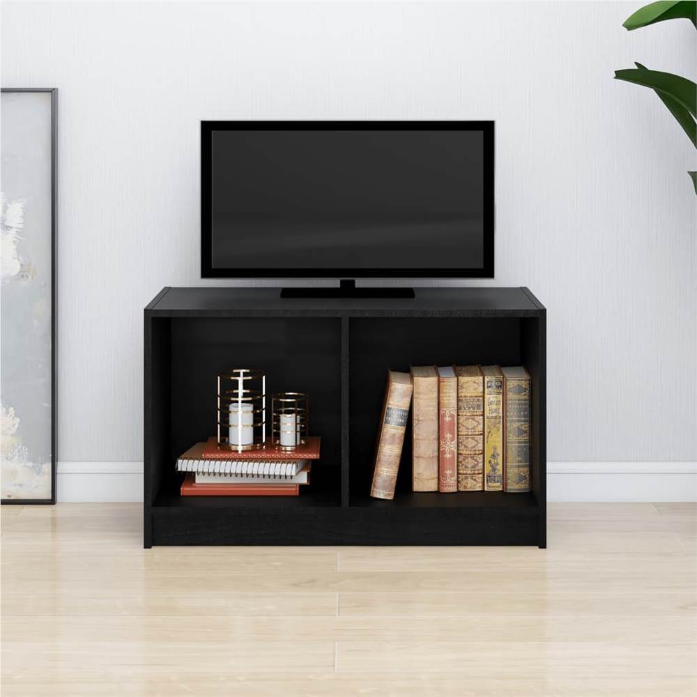 

TV Cabinet Black 70x33x42 cm Solid Pinewood
