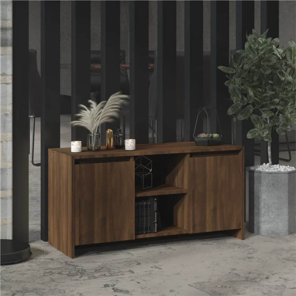 

TV Cabinet Brown Oak 102x37.5x52.5 cm Chipboard