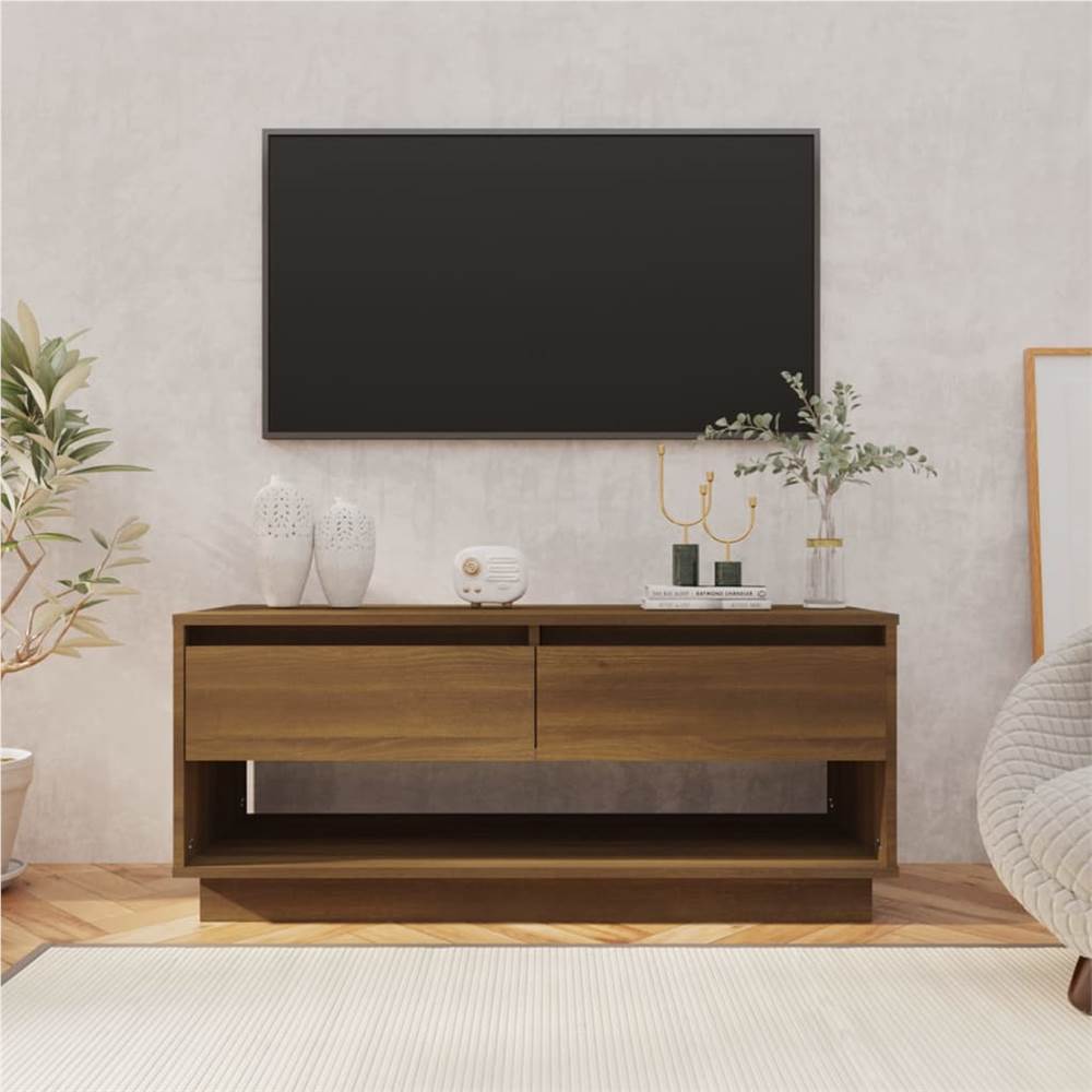 

TV Cabinet Brown Oak 102x41x44 cm Chipboard