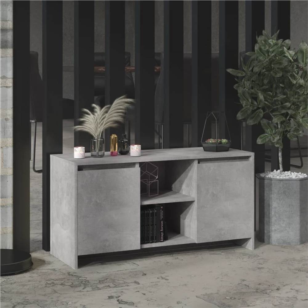 

TV Cabinet Concrete Grey 102x37.5x52.5 cm Chipboard