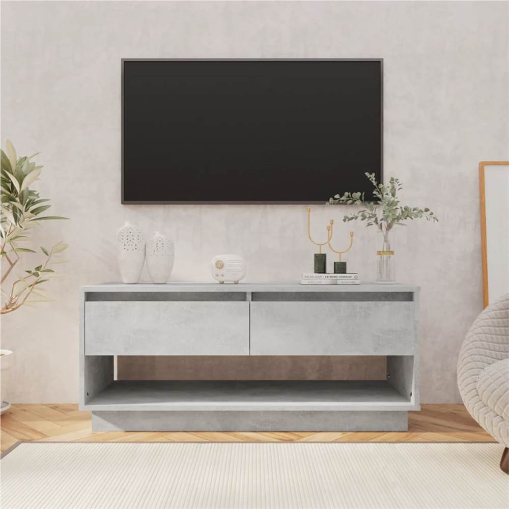 

TV Cabinet Concrete Grey 102x41x44 cm Chipboard