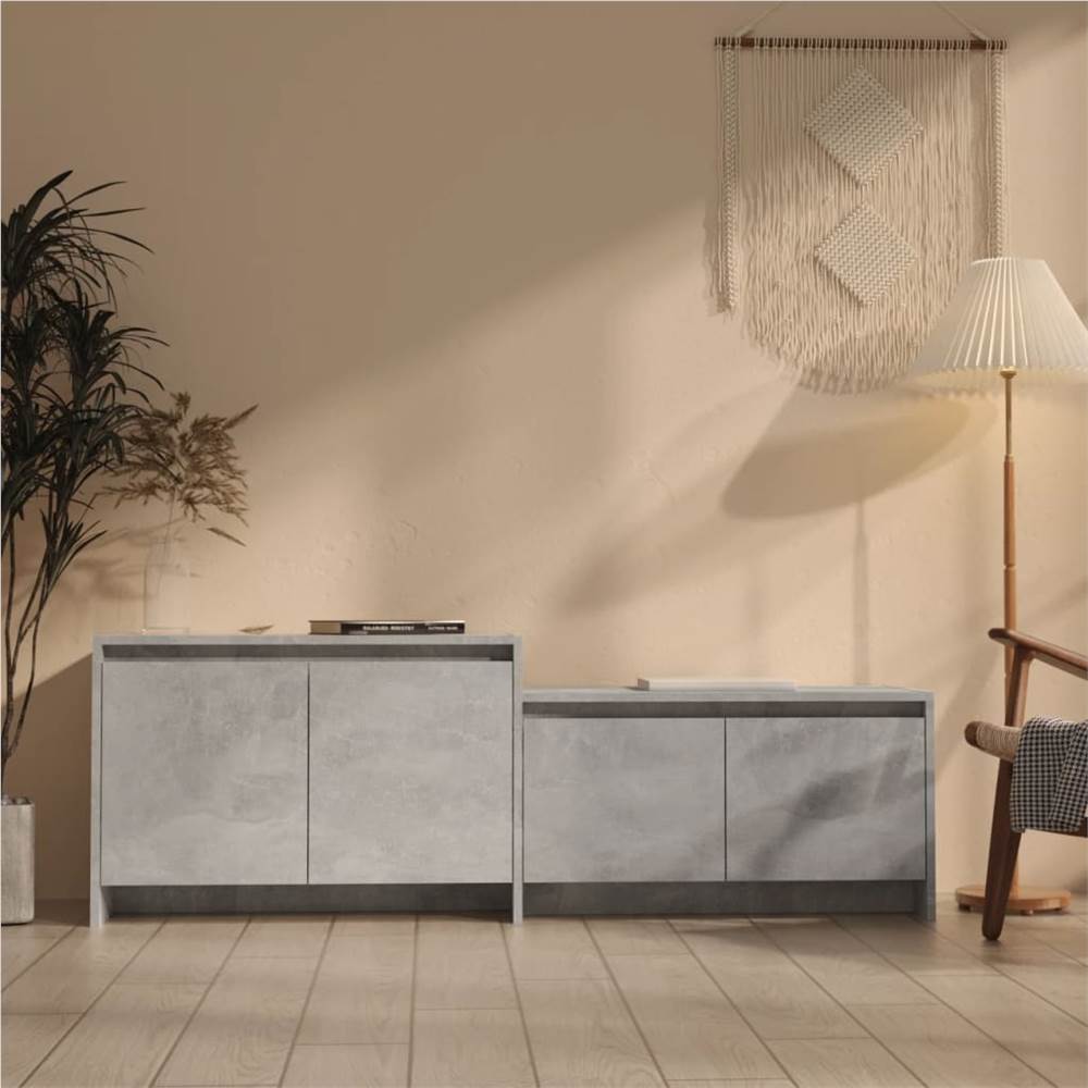 

TV Cabinet Concrete Grey 146.5x35x50 cm Chipboard