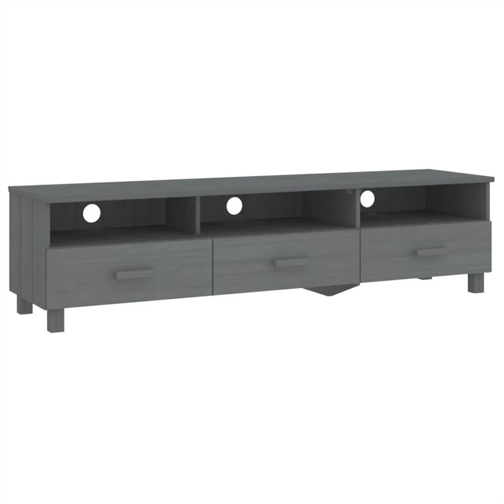 TV Cabinet Dark Grey 158x40x40 Cm Solid Wood Pine 7 TV Cabinet Dark Grey 158x40x40 cm Solid Wood Pine