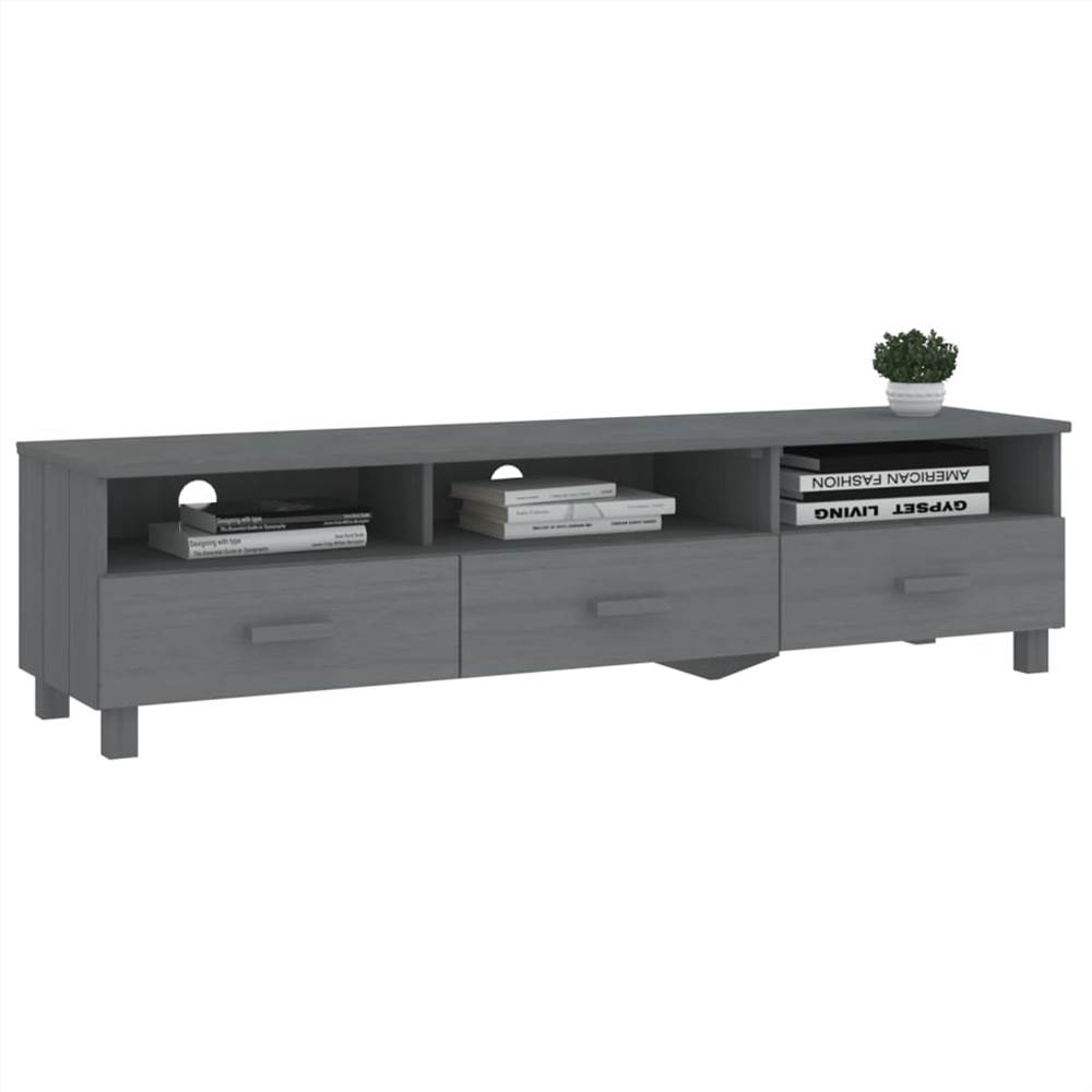 TV Cabinet Dark Grey 158x40x40 Cm Solid Wood Pine 8 TV Cabinet Dark Grey 158x40x40 cm Solid Wood Pine