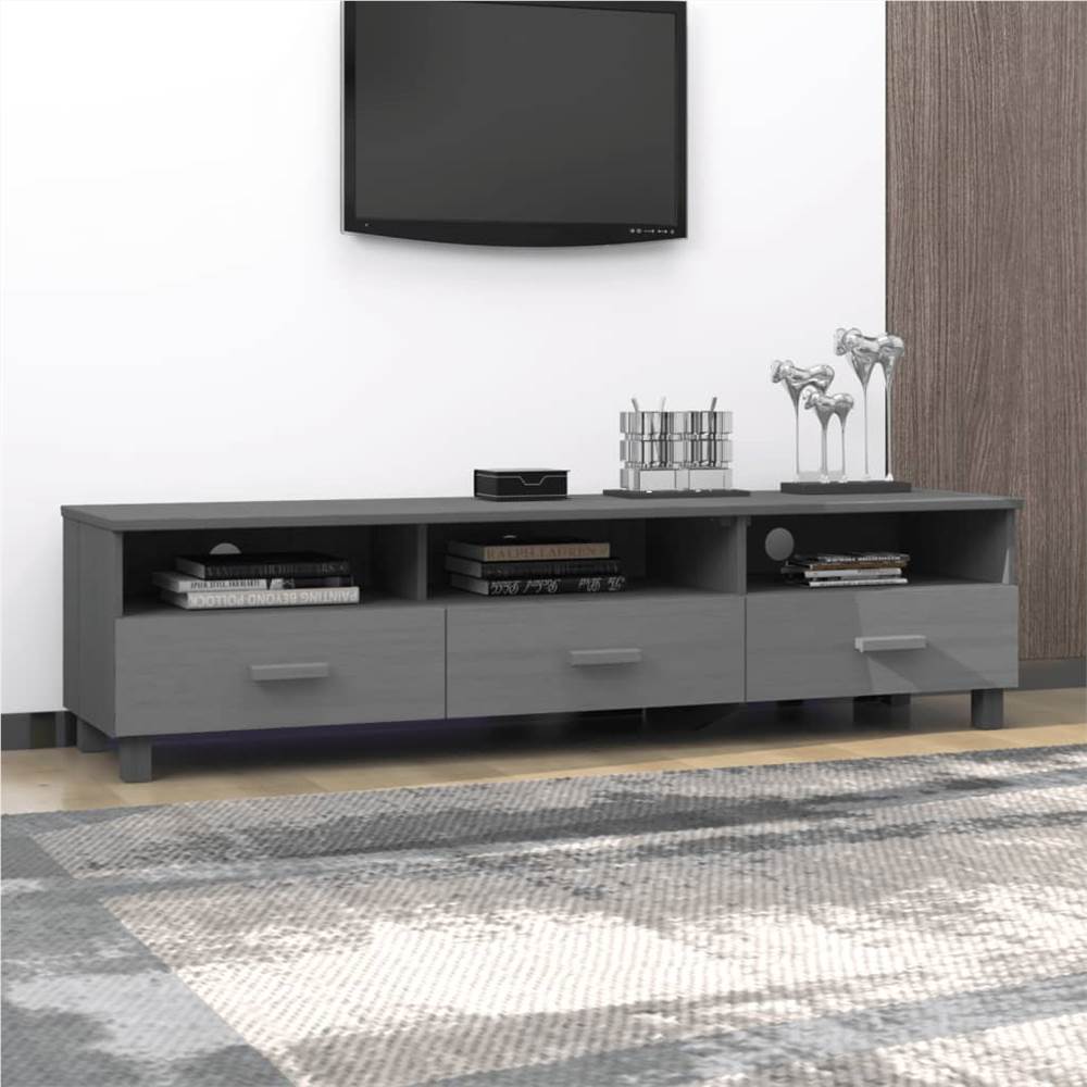 TV Cabinet Dark Grey 158x40x40 Cm Solid Wood Pine 9 TV Cabinet Dark Grey 158x40x40 cm Solid Wood Pine
