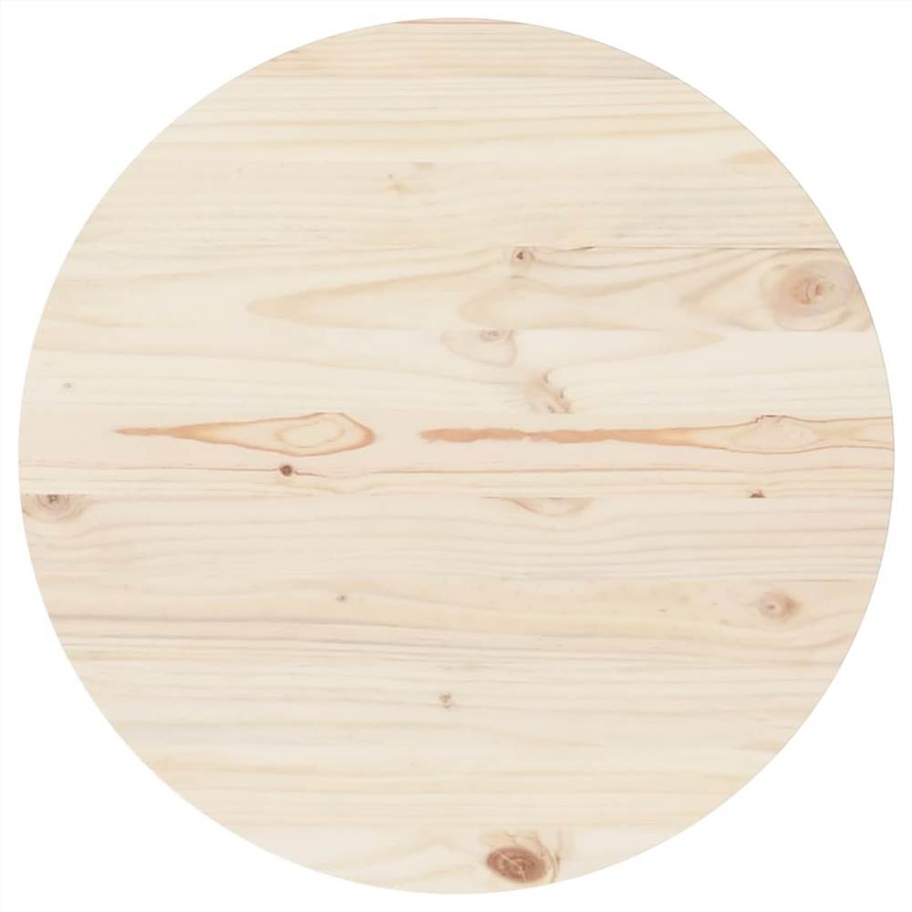

Table Top Ø70x2.5 cm Solid Wood Pine