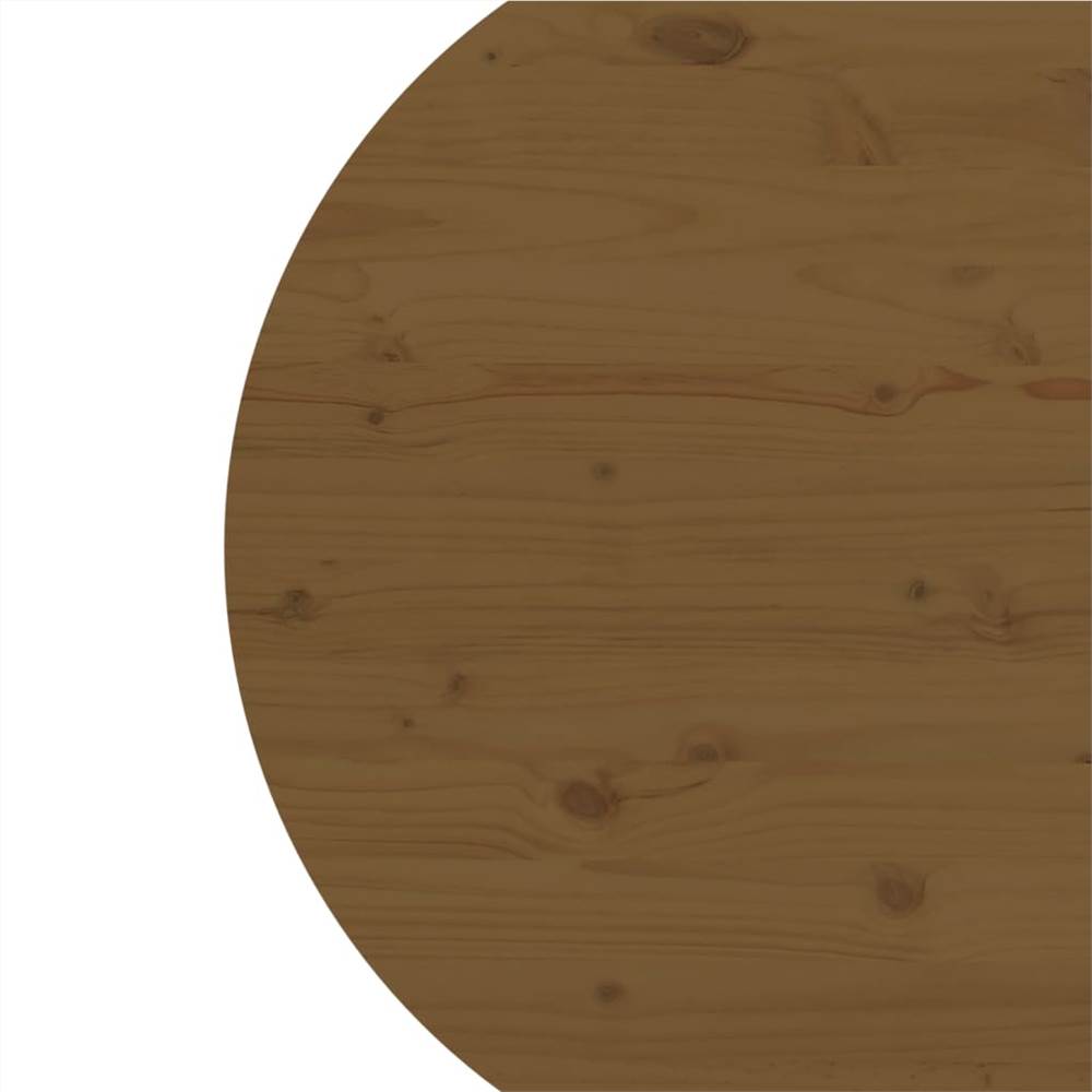 Table Top Brown Ø90x2.5 cm Solid Wood Pine