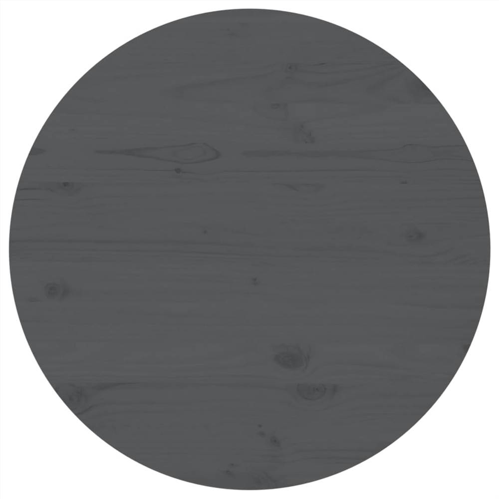 

Table Top Grey Ø80x2.5 cm Solid Wood Pine