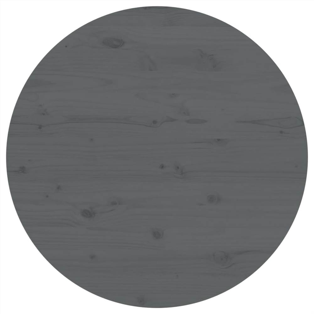 

Table Top Grey Ø90x2.5 cm Solid Wood Pine