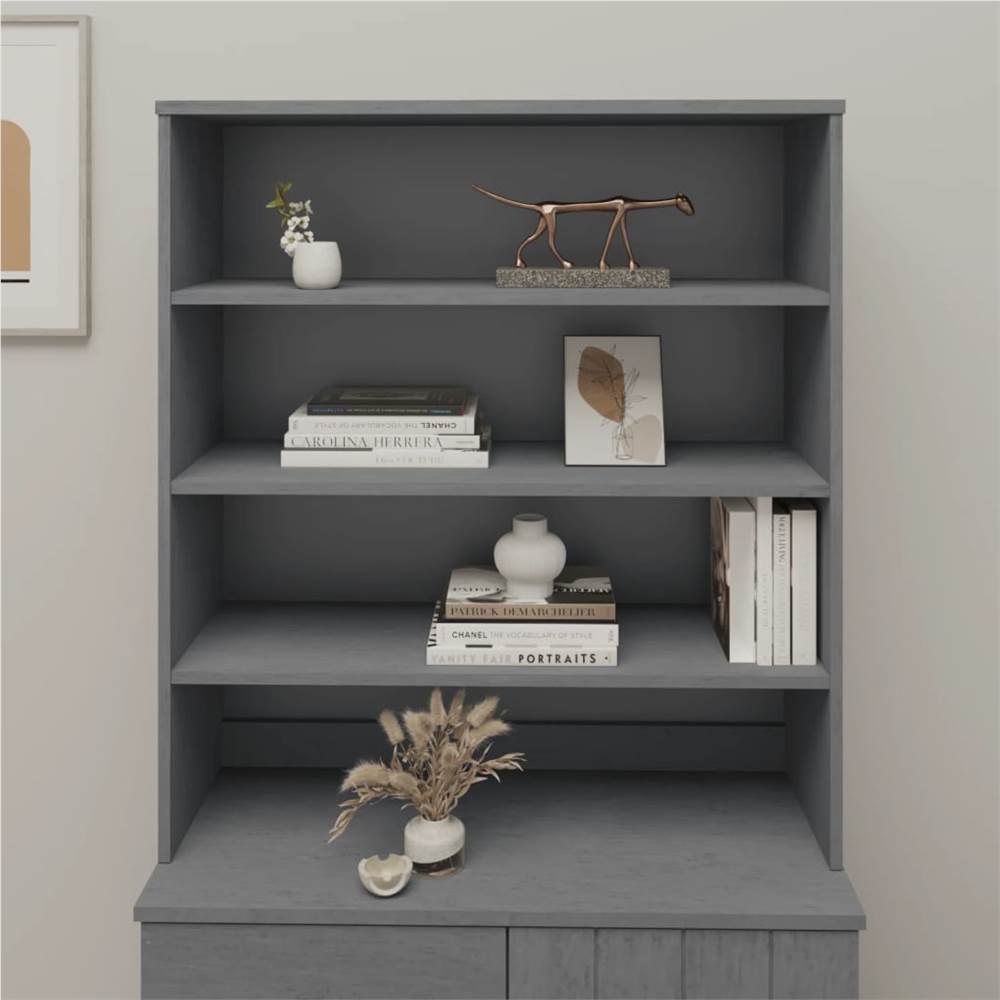

Top for Highboard Dark Grey 90x30x100 cm Solid Wood Pine