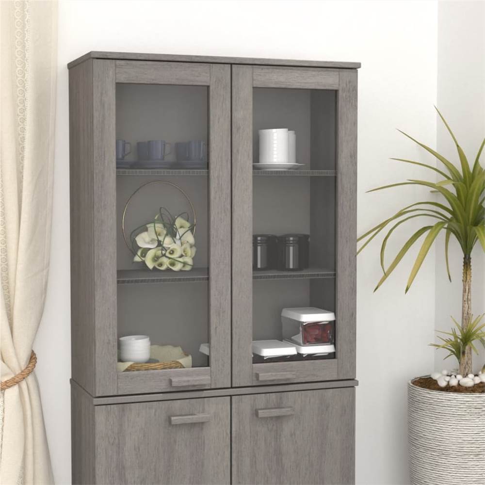 

Top for Highboard Light Grey 85x35x100 cm Solid Wood Pine