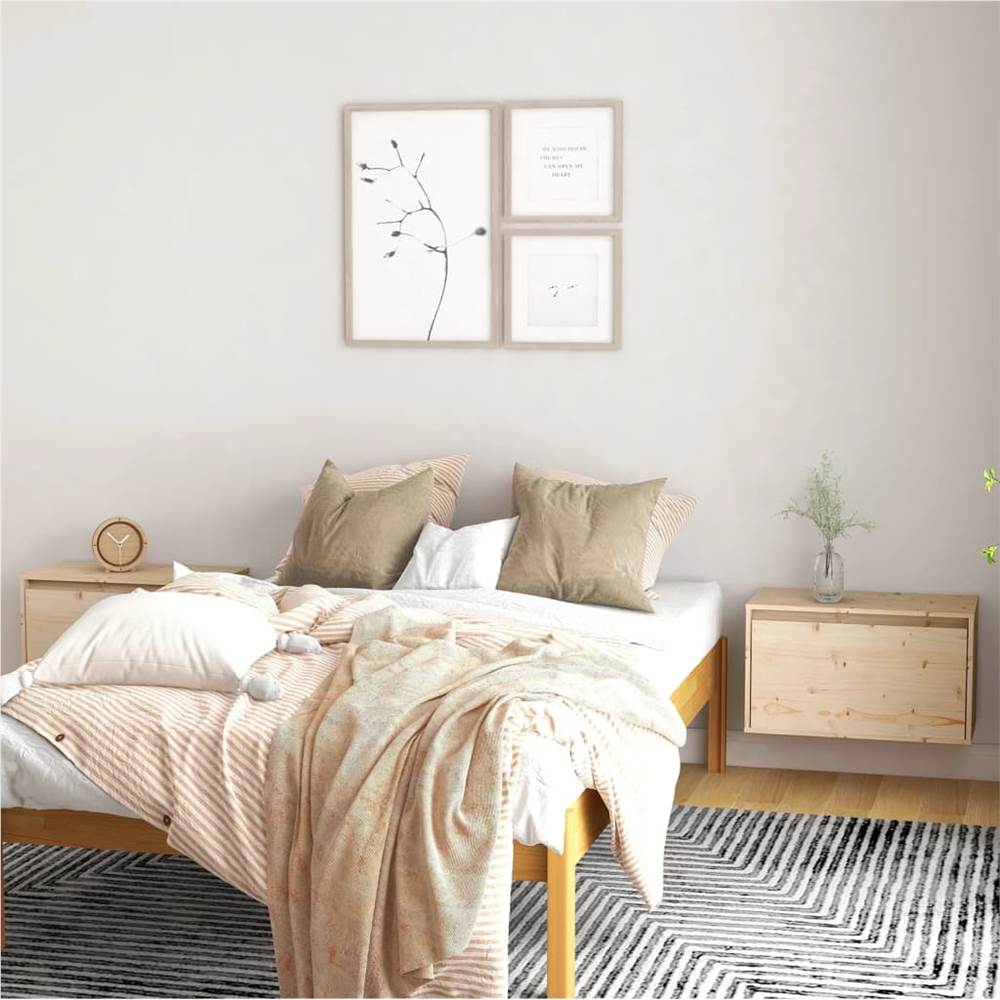

Wall Cabinets 2 pcs 60x30x35 cm Solid Pinewood