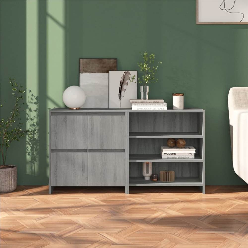 

2 Piece Sideboard Grey Sonoma Engineered Wood