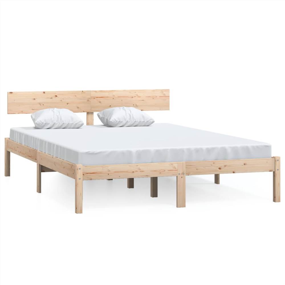 Bed Frame Solid Wood Pine 120x200 cm Small Double