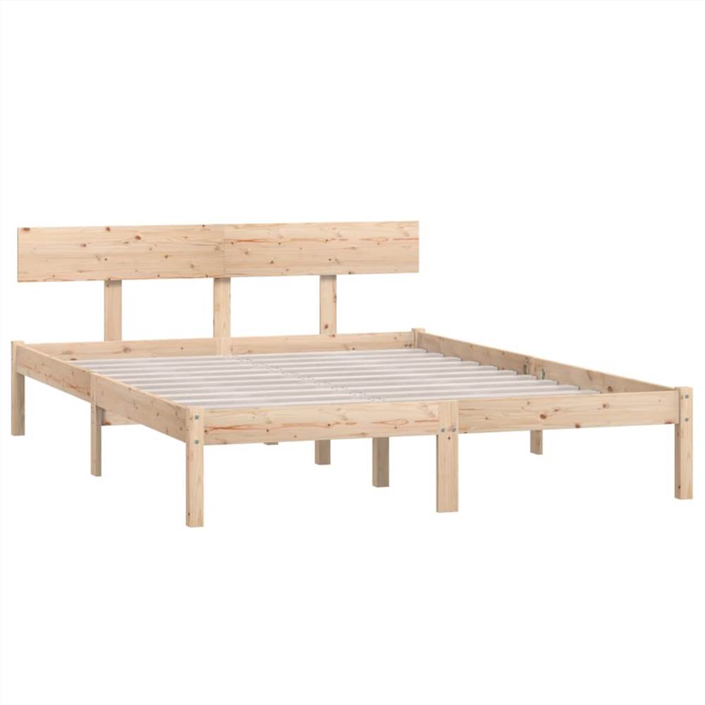 Bed Frame Solid Wood Pine 120x200 cm Small Double