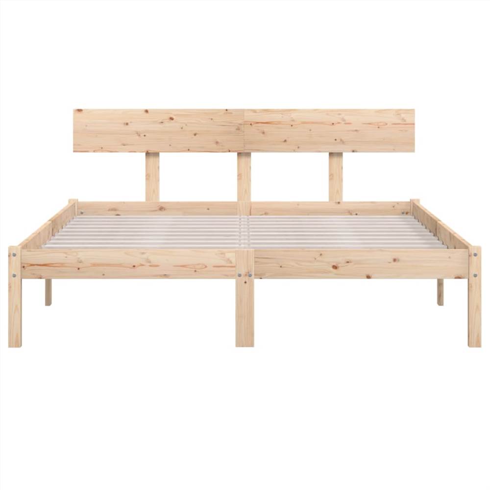 Bed Frame Solid Wood Pine 120x200 cm Small Double