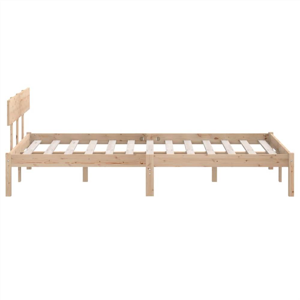 Bed Frame Solid Wood Pine 120x200 cm Small Double