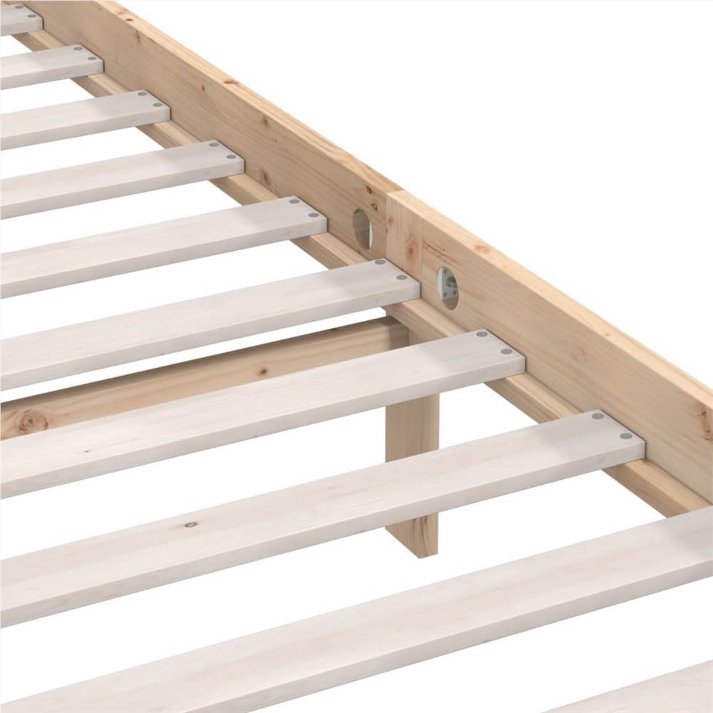 Bed Frame Solid Wood Pine 120x200 cm Small Double