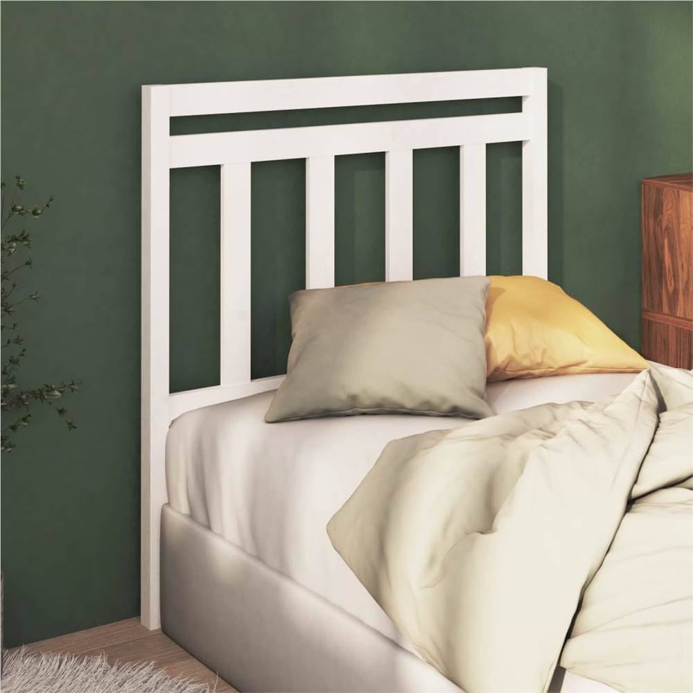 

Bed Headboard White 96x4x100 cm Solid Wood Pine
