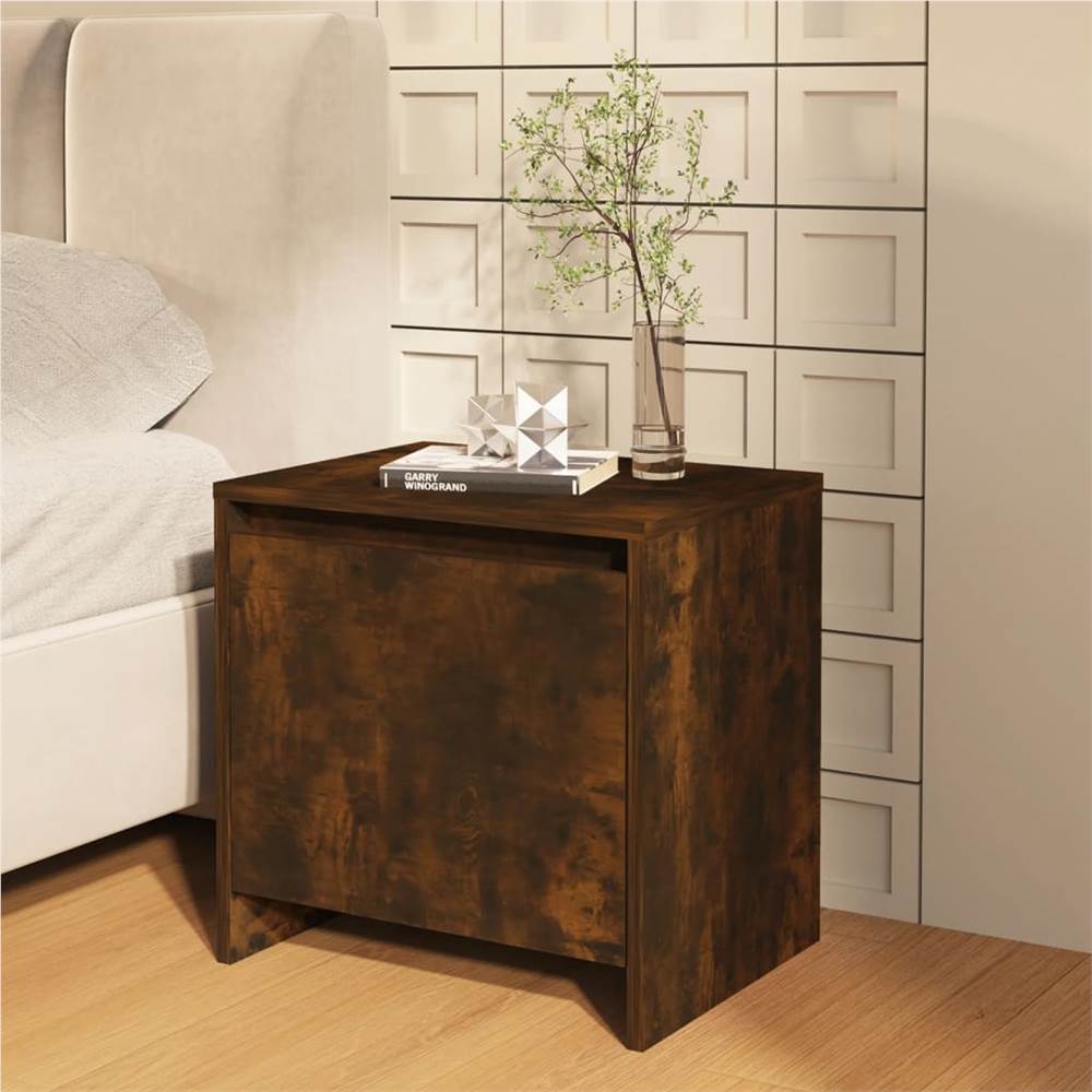 

Bedside Cabinet Smoked Oak 45x34x44.5 cm Chipboard