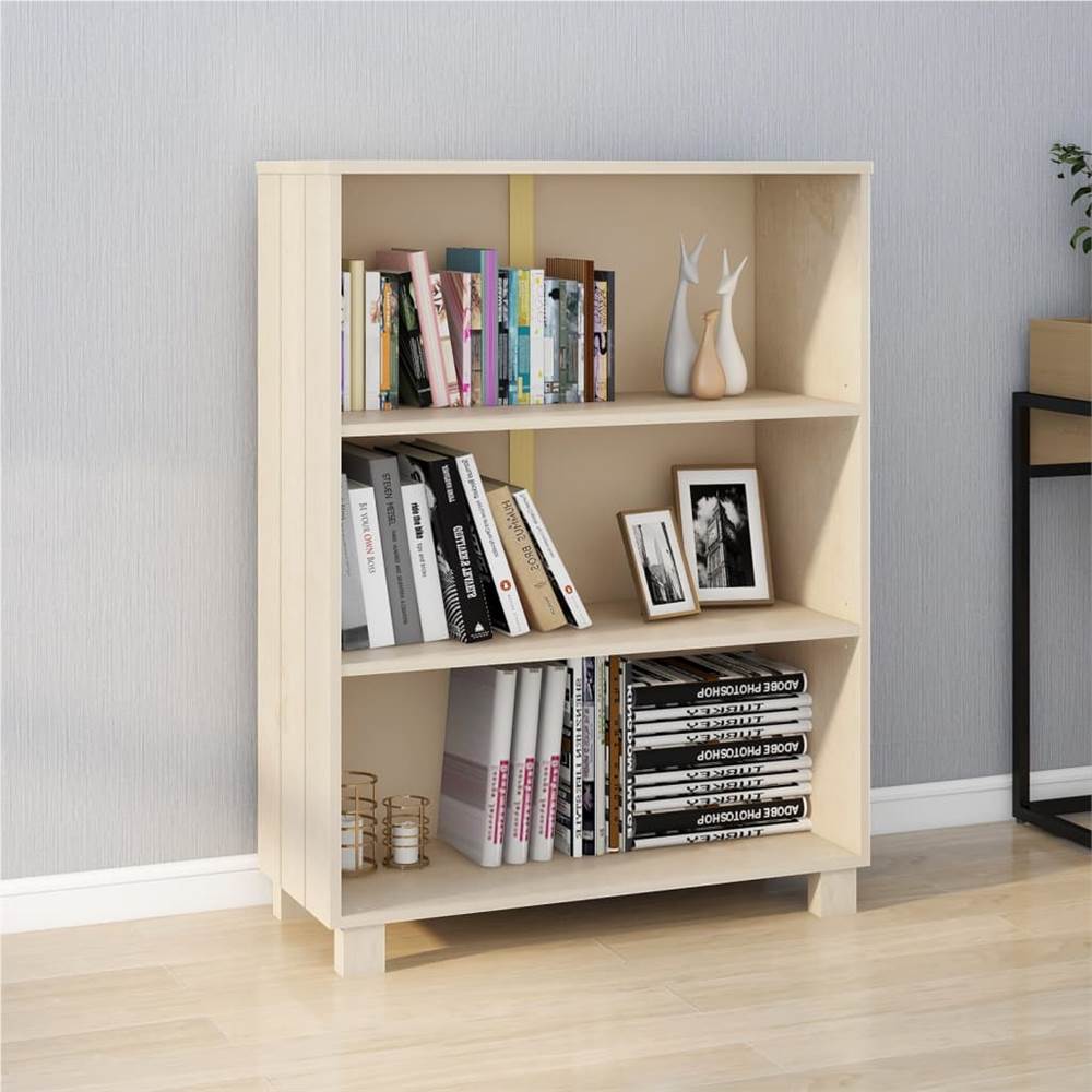 Book Cabinet Honey Brown 85x35x112 cm Solid Wood Pine