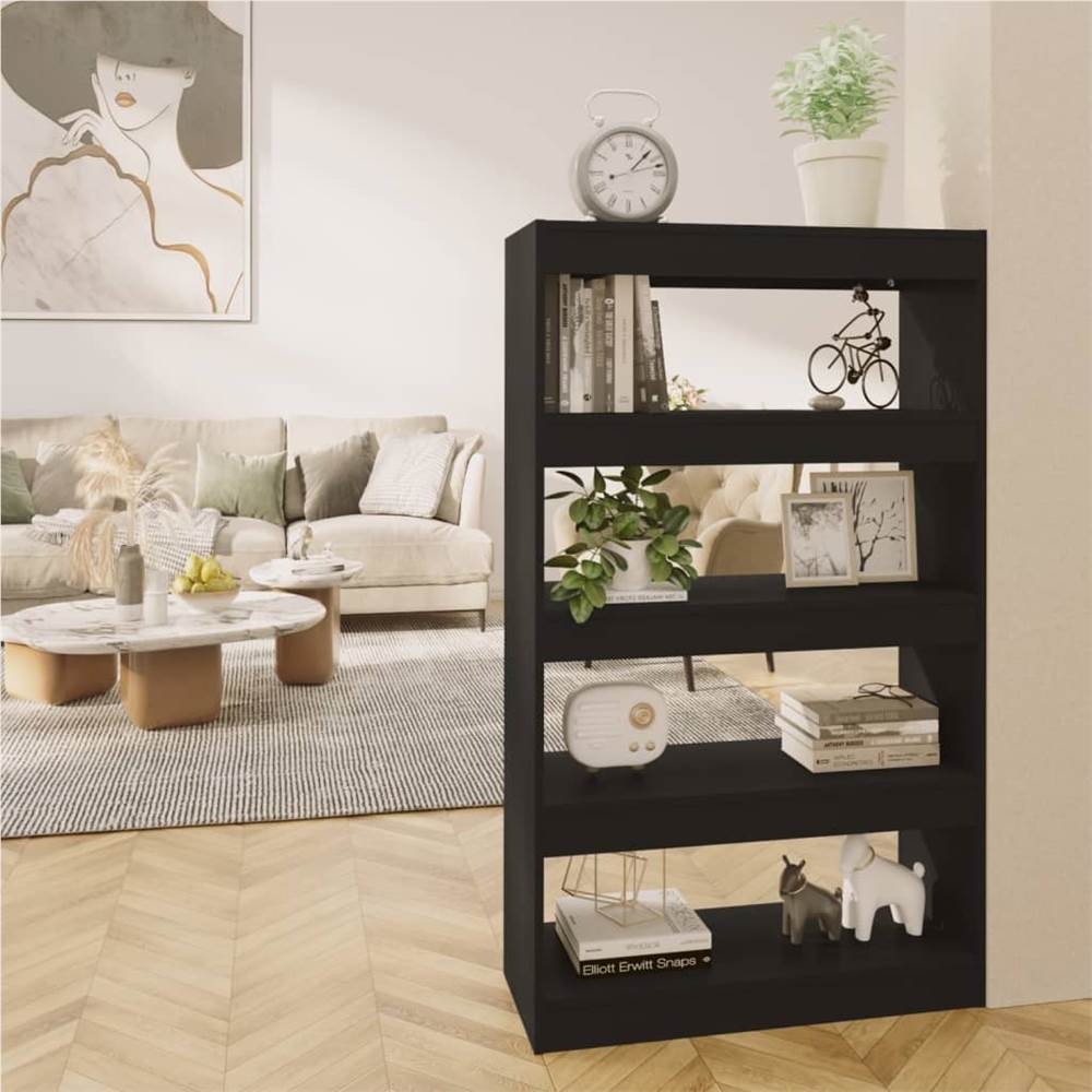 Book Cabinet/Room Divider Black 80x30x135 cm Chipboard