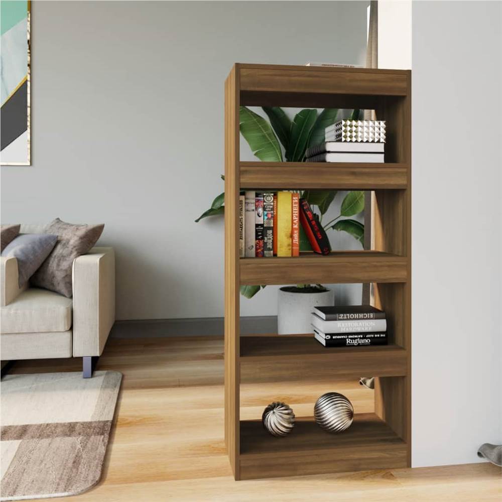 

Book Cabinet/Room Divider Brown Oak 60x30x135 cm Engineered Wood