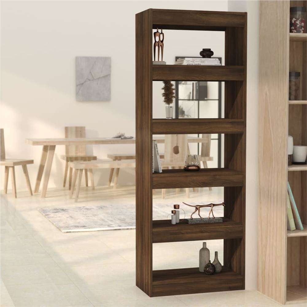 

Book Cabinet/Room Divider Brown Oak 60x30x166 cm Chipboard