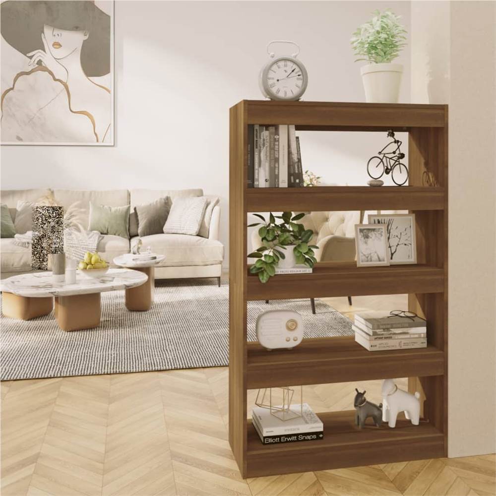 

Book Cabinet/Room Divider Brown Oak 80x30x135 cm Chipboard