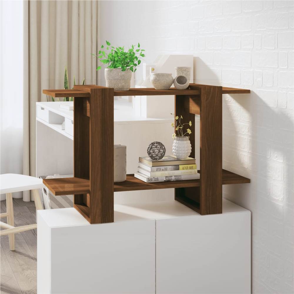 

Book Cabinet/Room Divider Brown Oak 80x30x51 cm