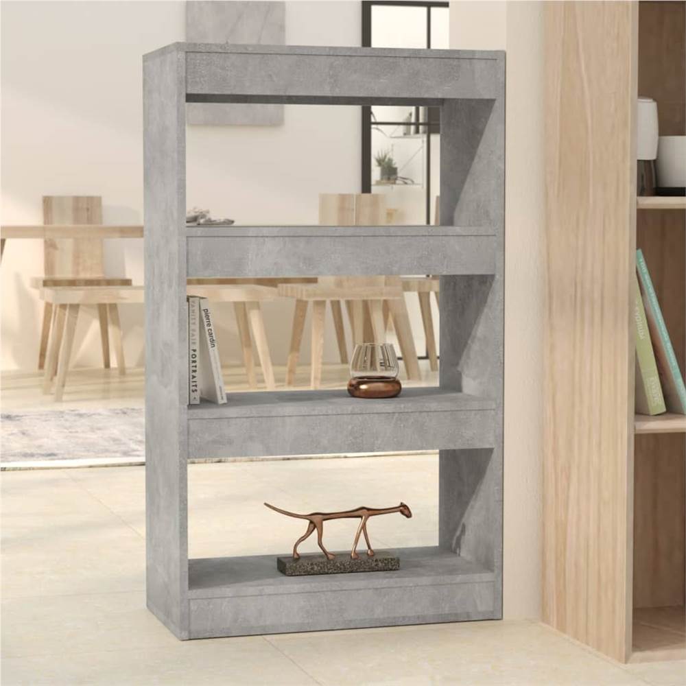 

Book Cabinet/Room Divider Concrete Grey 60x30x103 cm Chipboard