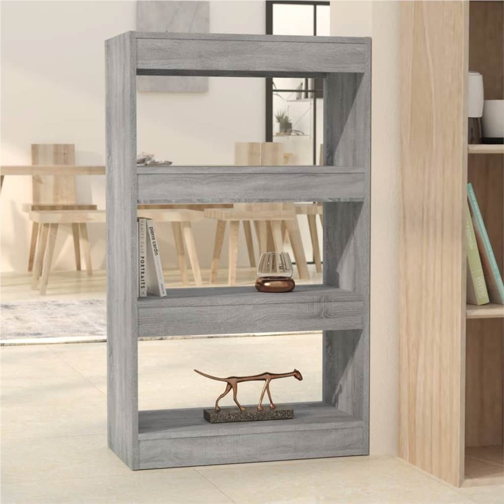 

Book Cabinet/Room Divider Grey Sonoma 60x30x103 cm Chipboard