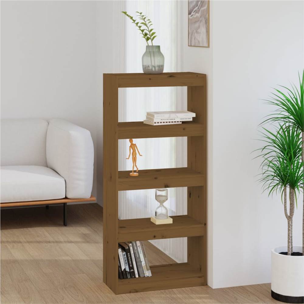 

Book Cabinet/Room Divider Honey Brown 60x30x135.5 cm Wood Pine