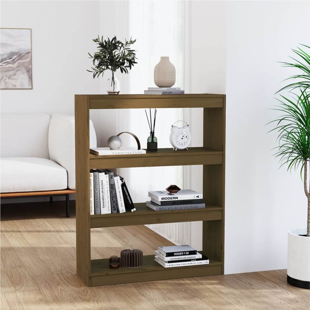Book Cabinet/Room Divider Honey Brown 80x30x103.5 cm Wood Pine
