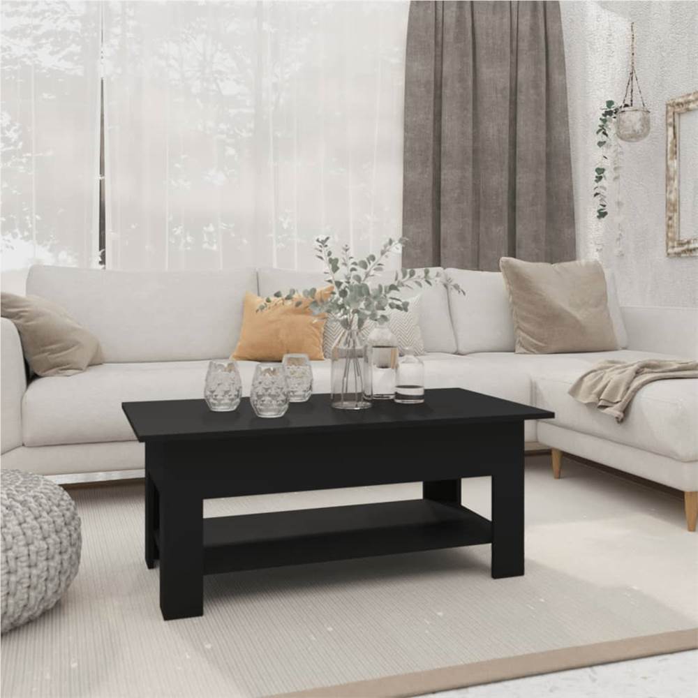 

Coffee Table Black 102x55x42 cm Chipboard