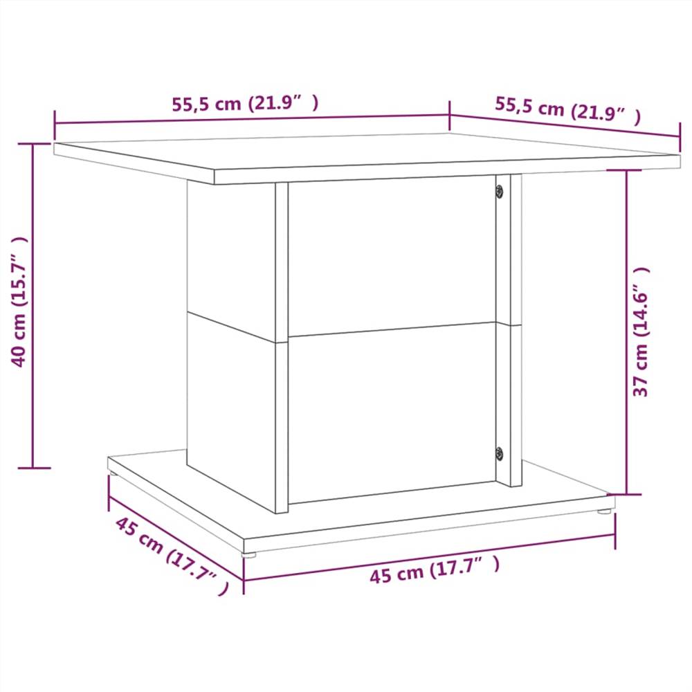 Coffee Table Brown Oak 55.5x55.5x40 cm Chipboard