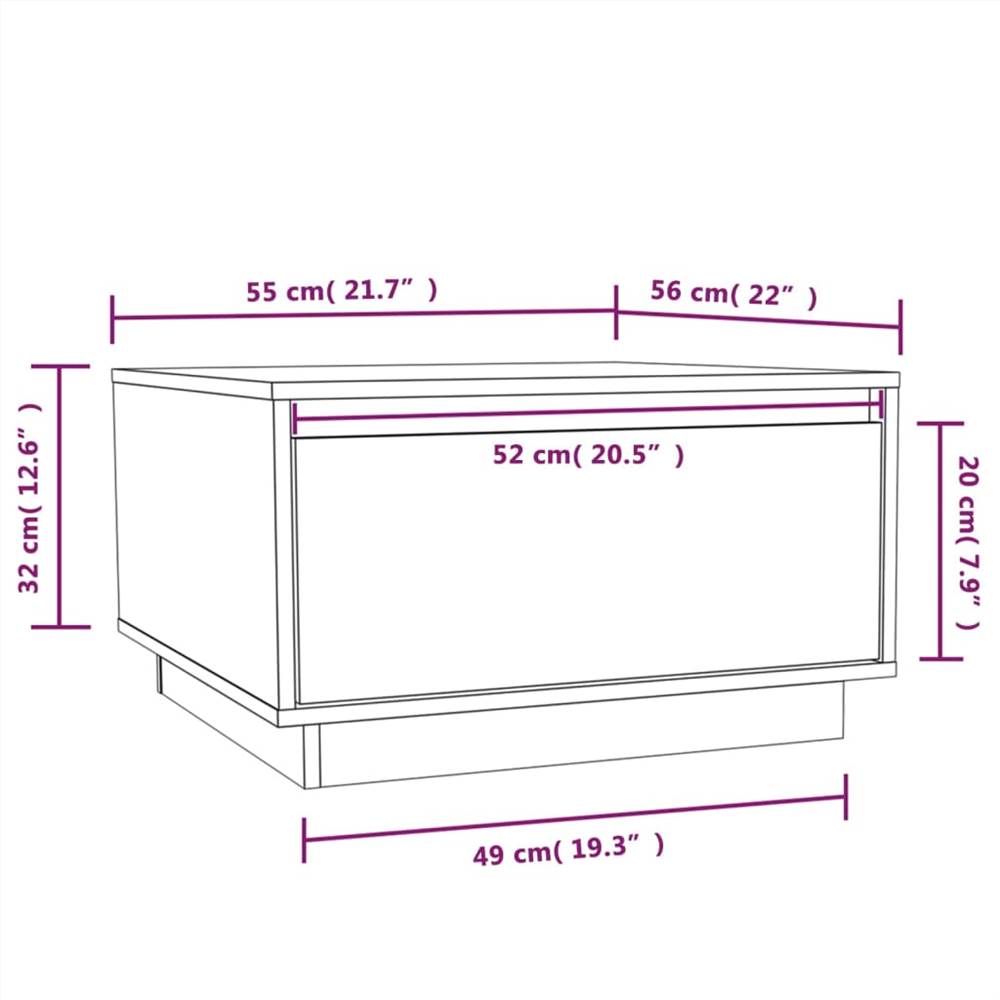 Coffee Table Honey Brown 55x56x32 cm Solid Wood Pine