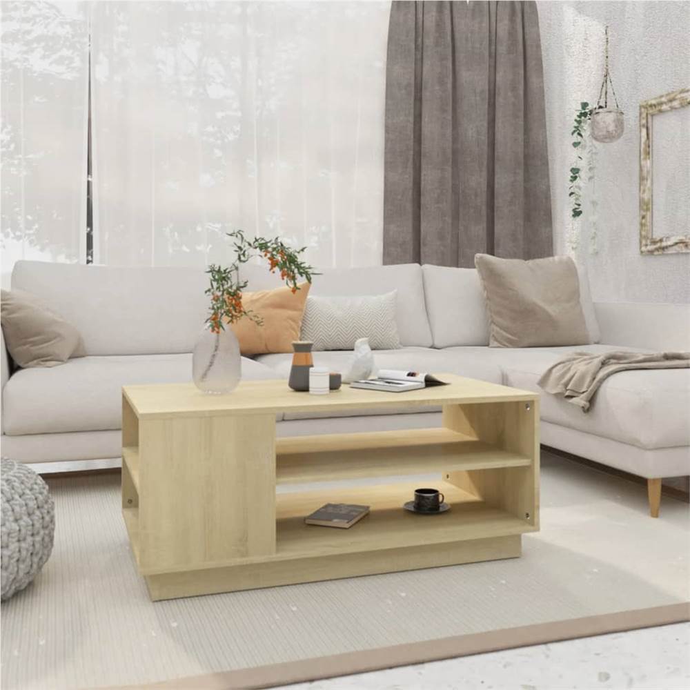 

Coffee Table Sonoma Oak 102x55x43 cm Chipboard