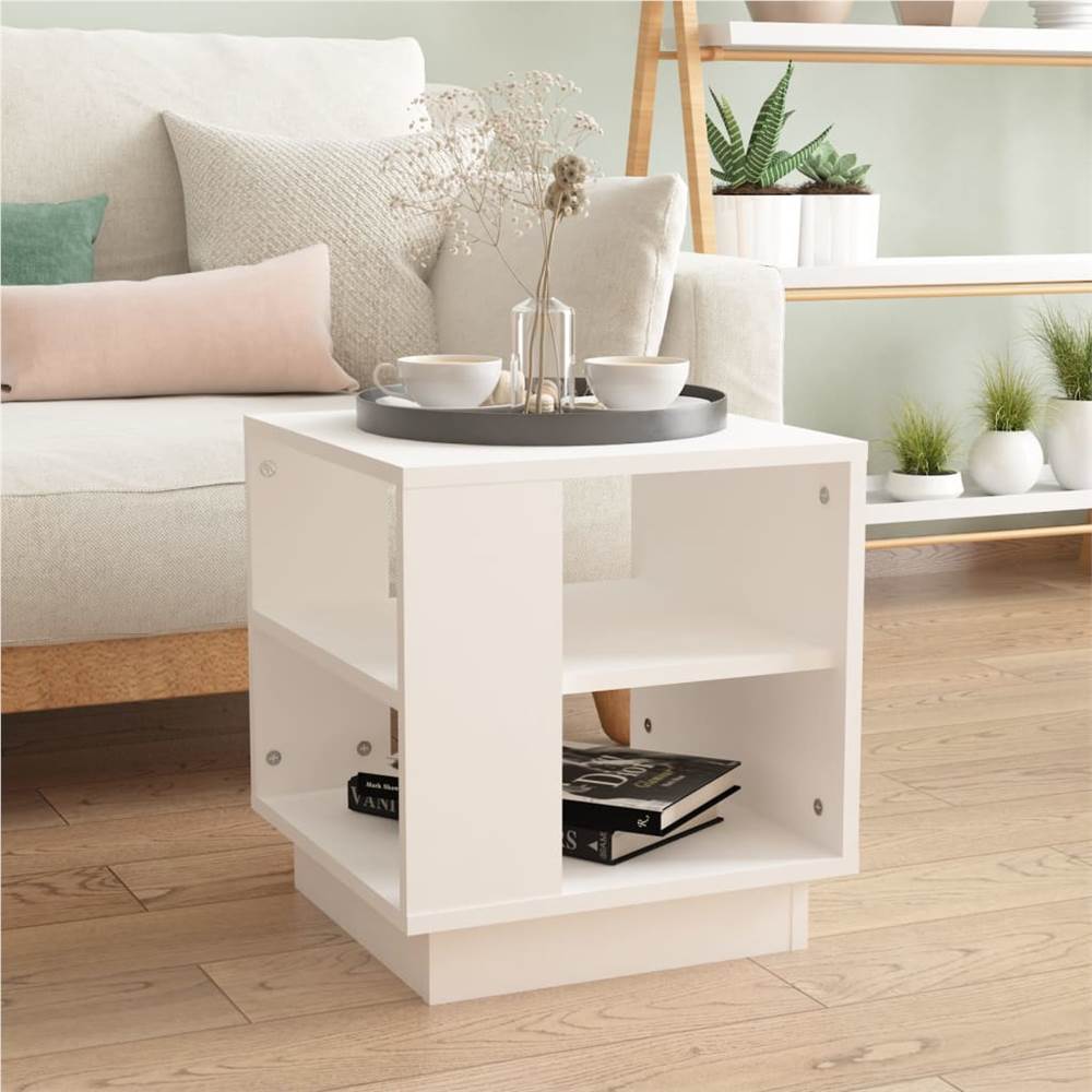 

Coffee Table White 40x40x43 cm Engineered Wood