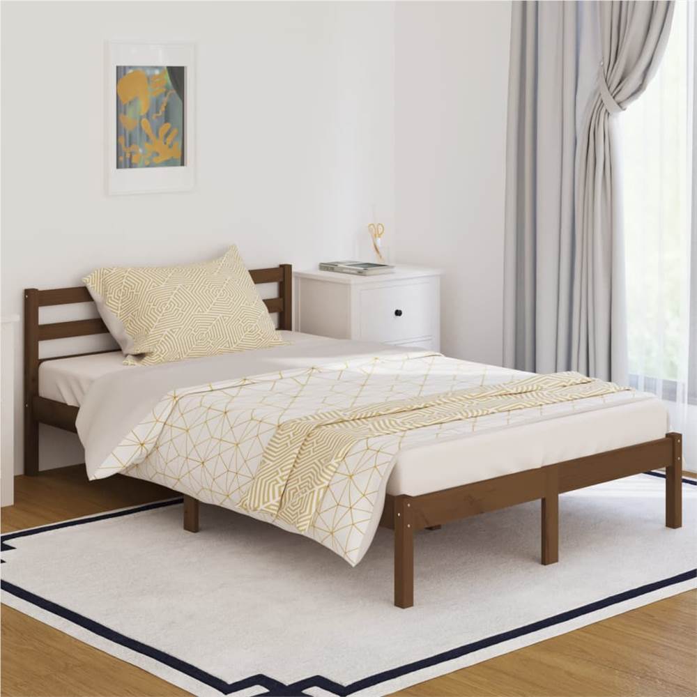 Day Bed Solid Wood Pine 120x200 cm Small Double Honey Brown