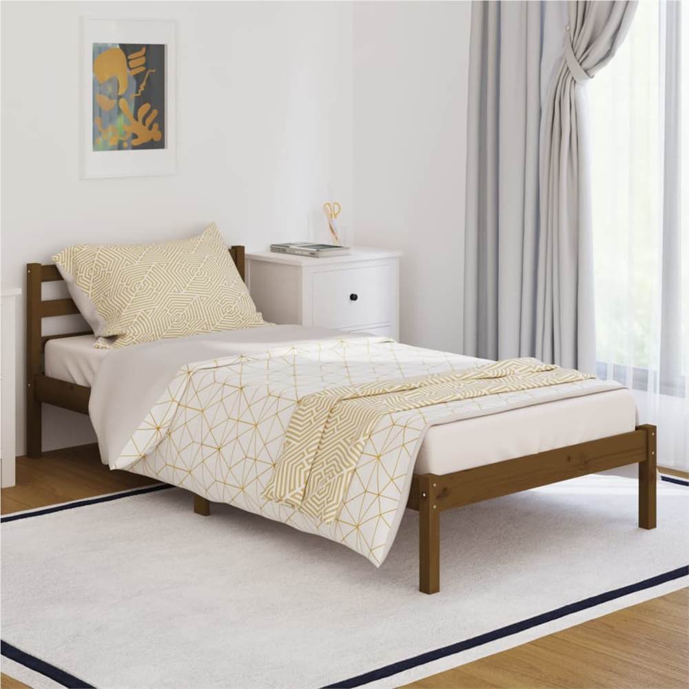 

Day Bed Solid Wood Pine 90x200 cm Honey Brown