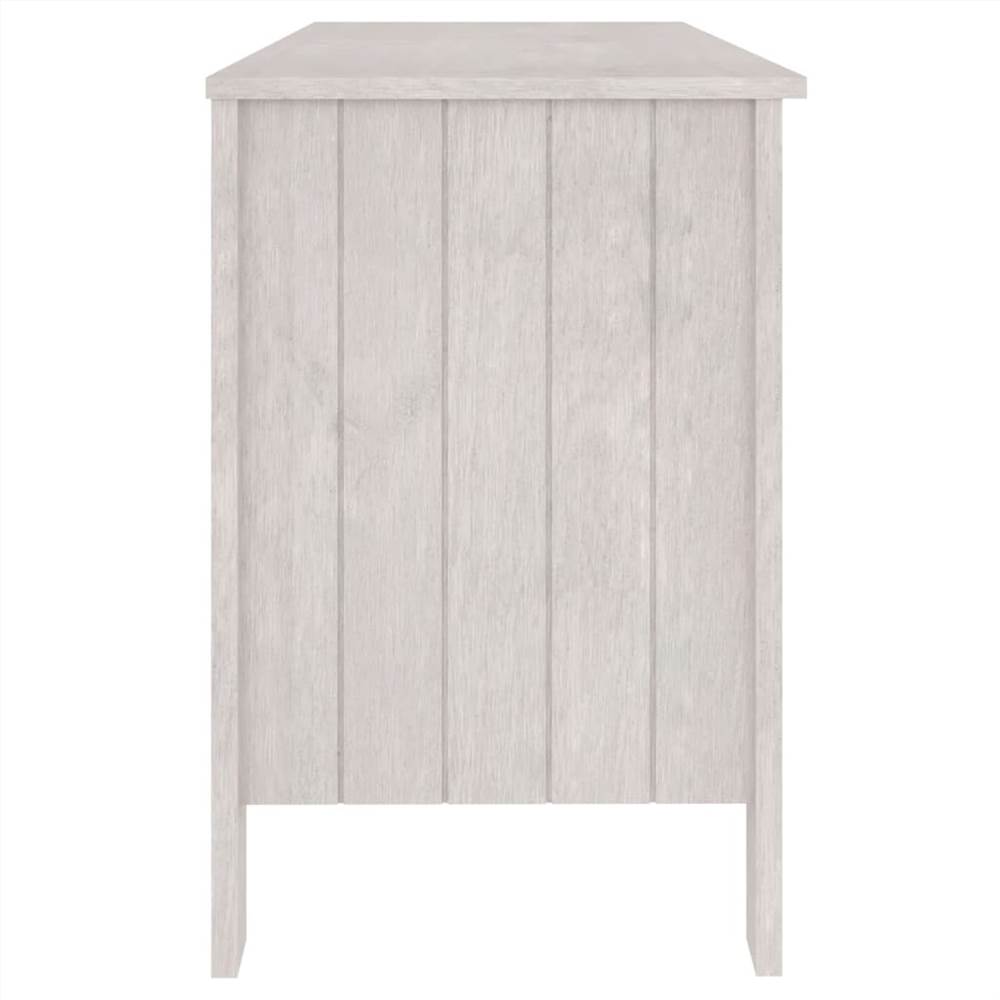 Desk White 113x50x75 cm Solid Wood Pine