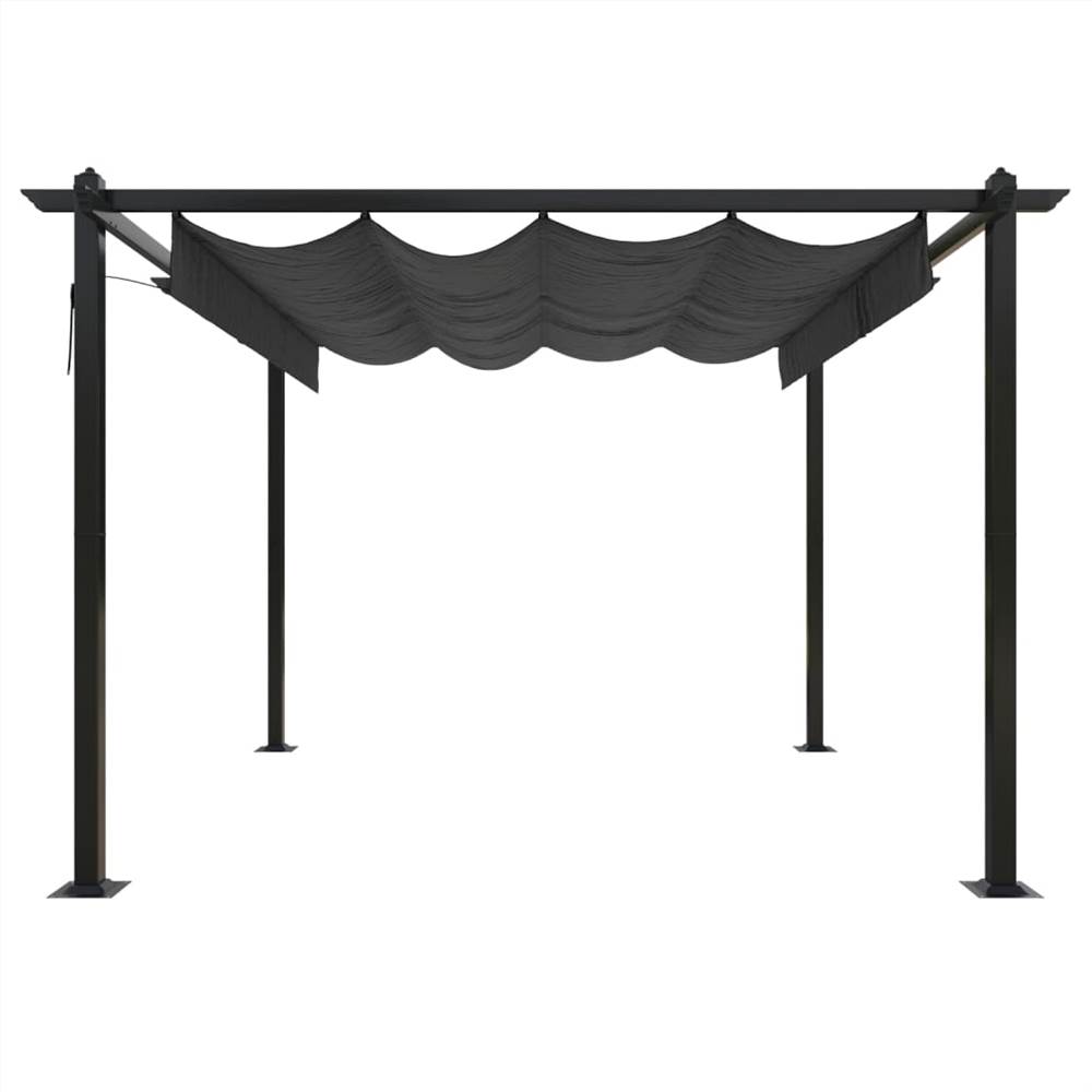 Garden Gazebo with Retractable Roof 3x3 m Anthracite