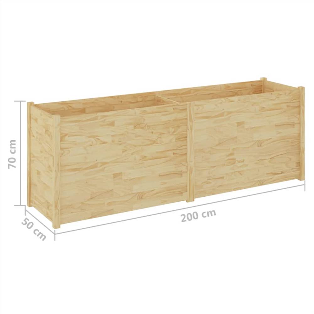 Garden Planter 200x50x70 cm Solid Pinewood