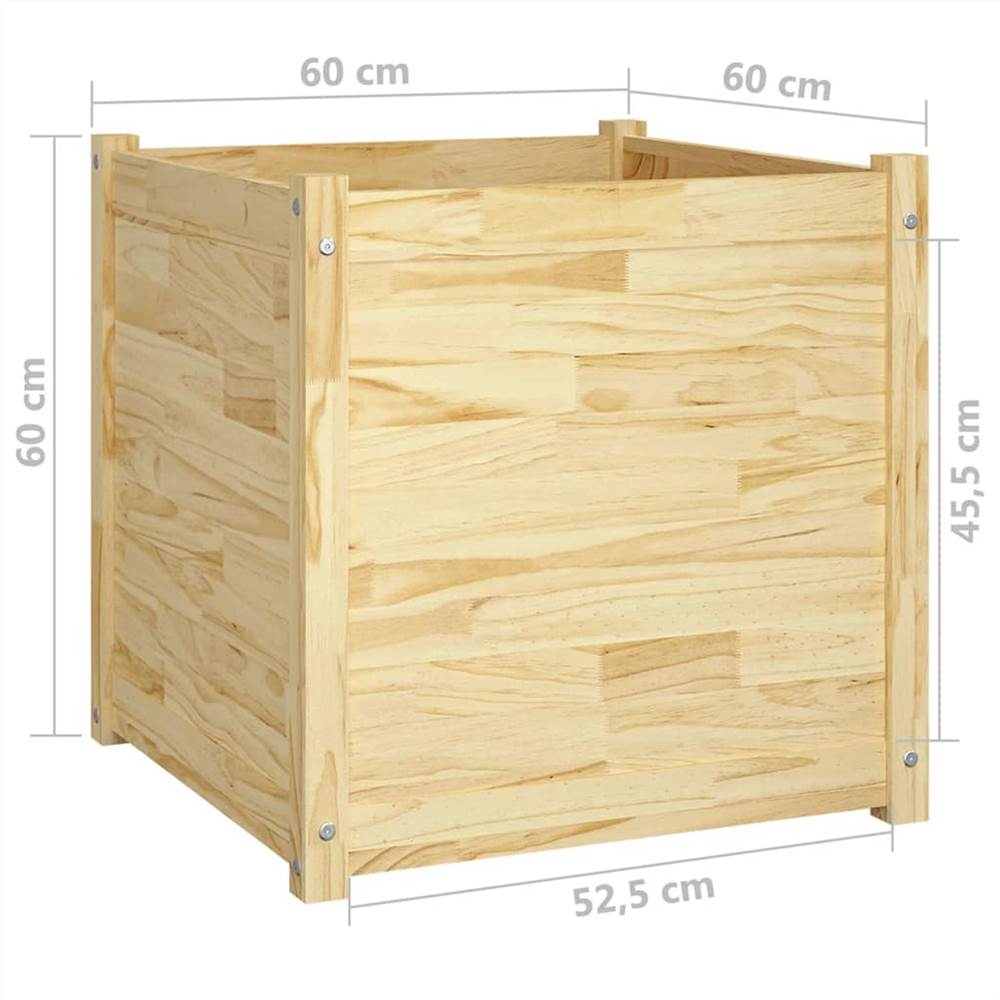 Garden Planter 60x60x60 cm Solid Pinewood