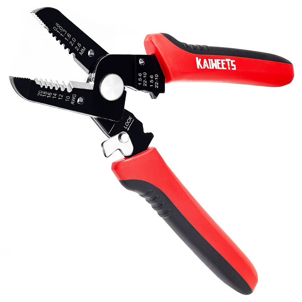 KAIWEETS KWS-101 4-in-1 draadstripper, 10-20AWG draadstripbereik, kabeldraadknipper Krimpstriptang