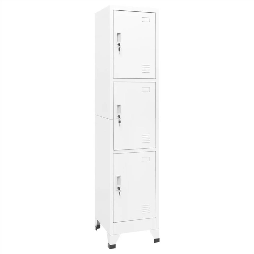 

Locker Cabinet White 38x45x180 cm Steel